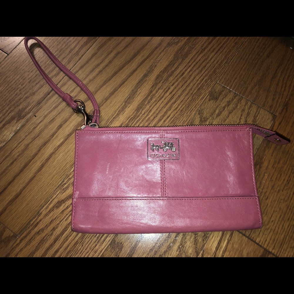 Pink Coach wallet/wristlet